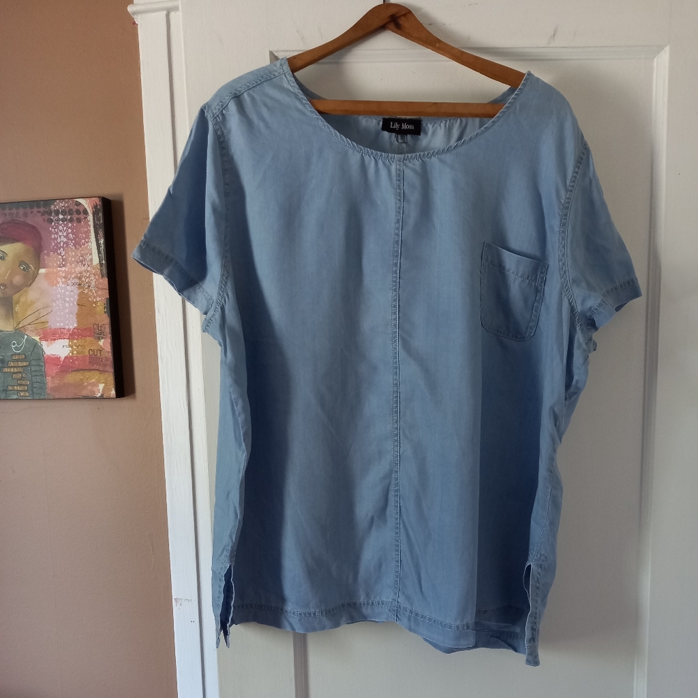 Lily Moss XL demin looking blouse